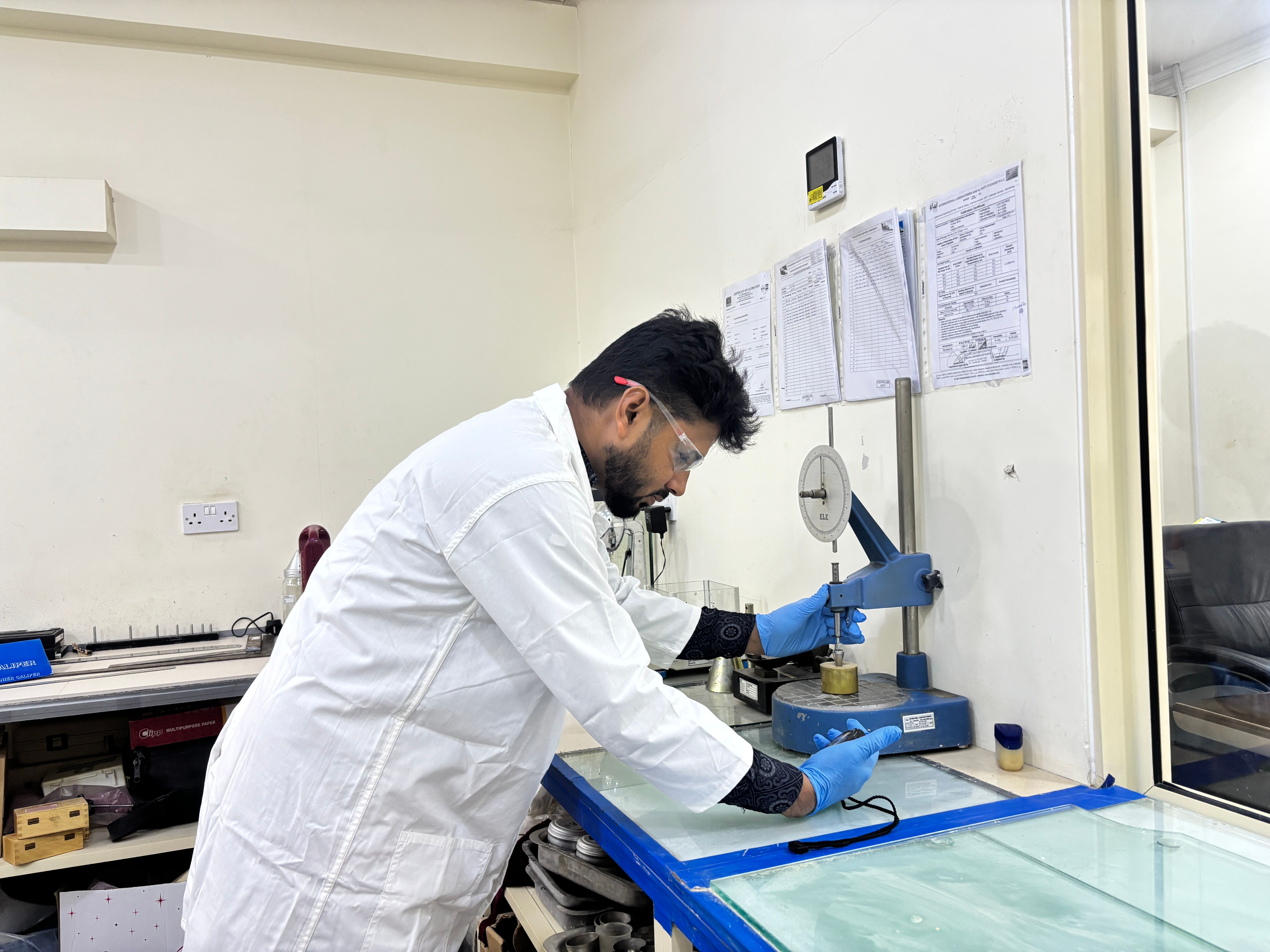 QEL accredited laboratory performing construction materials analysis